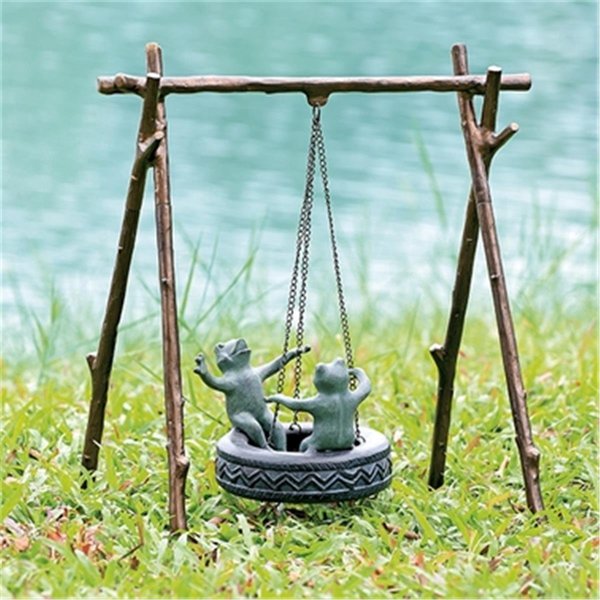 Spi Tire Swing Frogs Garden Sculpture 23.50 x 22 x 13.50 in. 34886